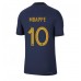 Frankrike Kylian Mbappe #10 Replika Hemma matchkläder VM 2022 Korta ärmar